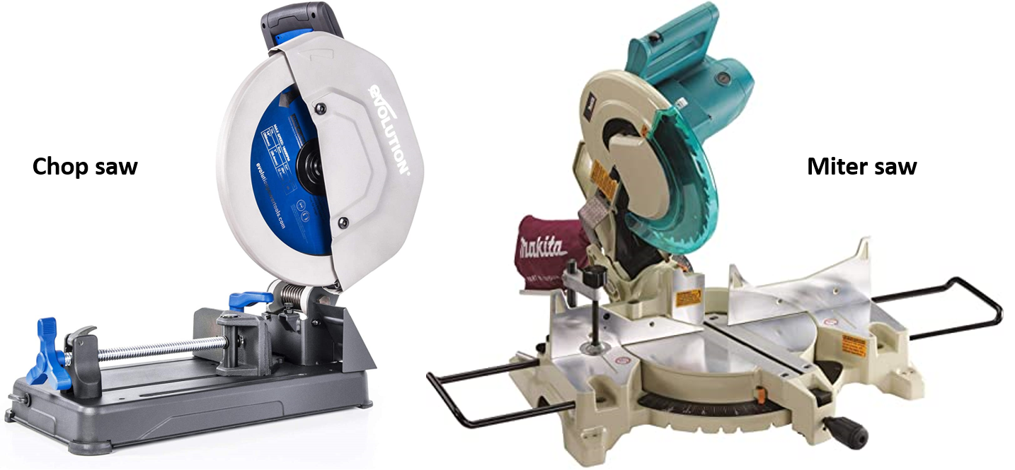 Chop saw vs miter saw